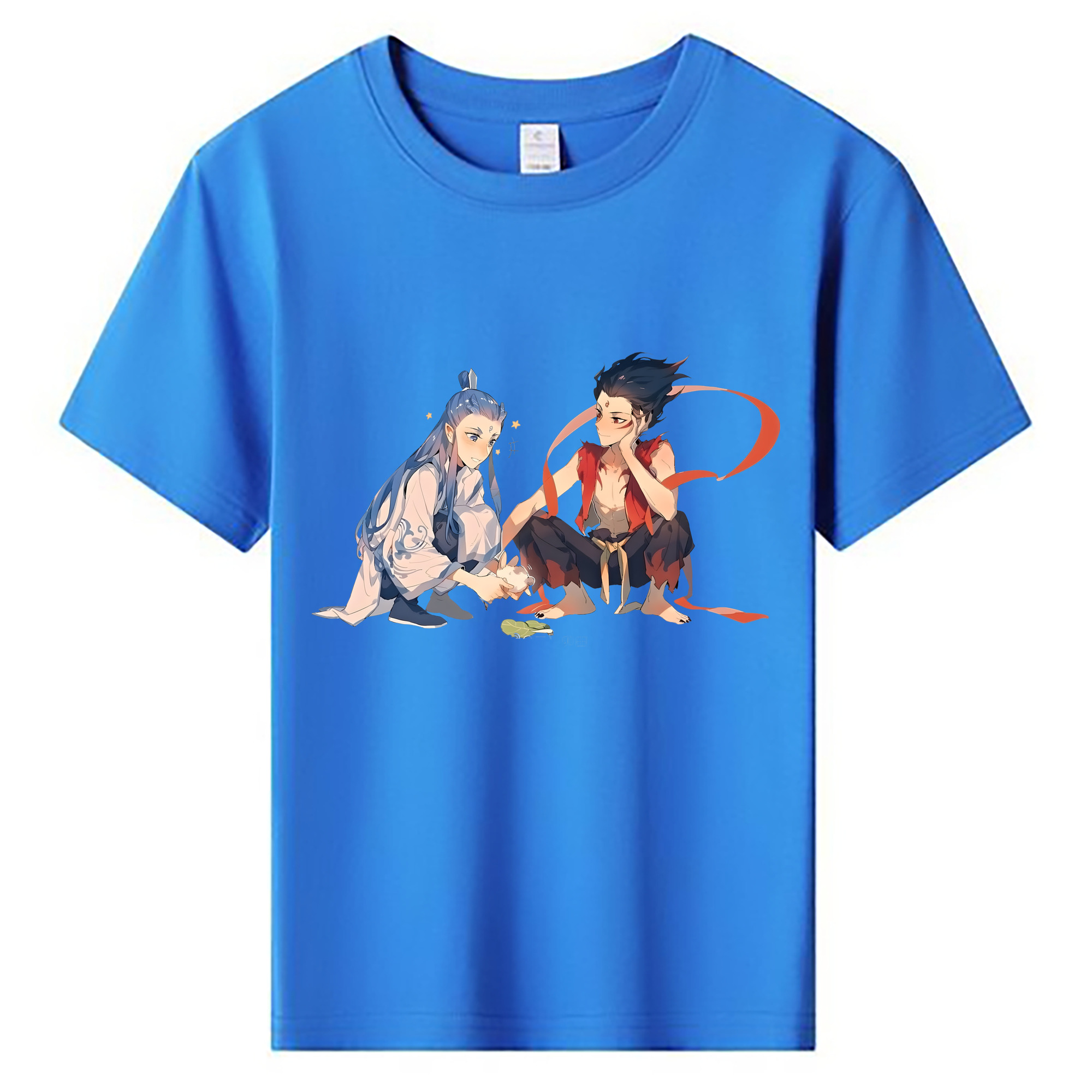 （画像用） Ne Zha 2 ナタ 魔童の大暴れ 綿100％キッズTシャツ（フロントプリント）